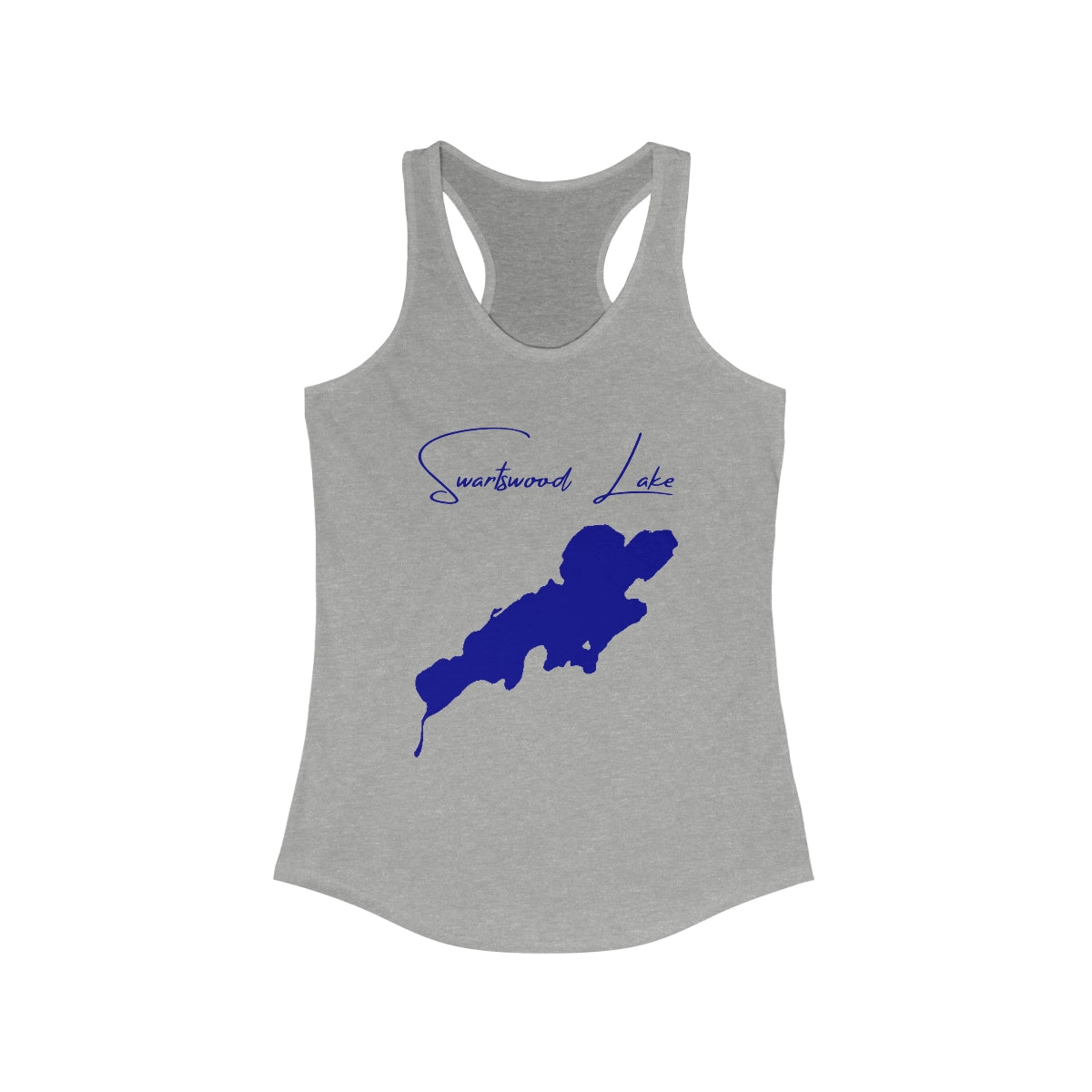 New  Jersey  Swartswood  Lake  Racerback-Tank  front  position  view  from  front  heather  grey.webp