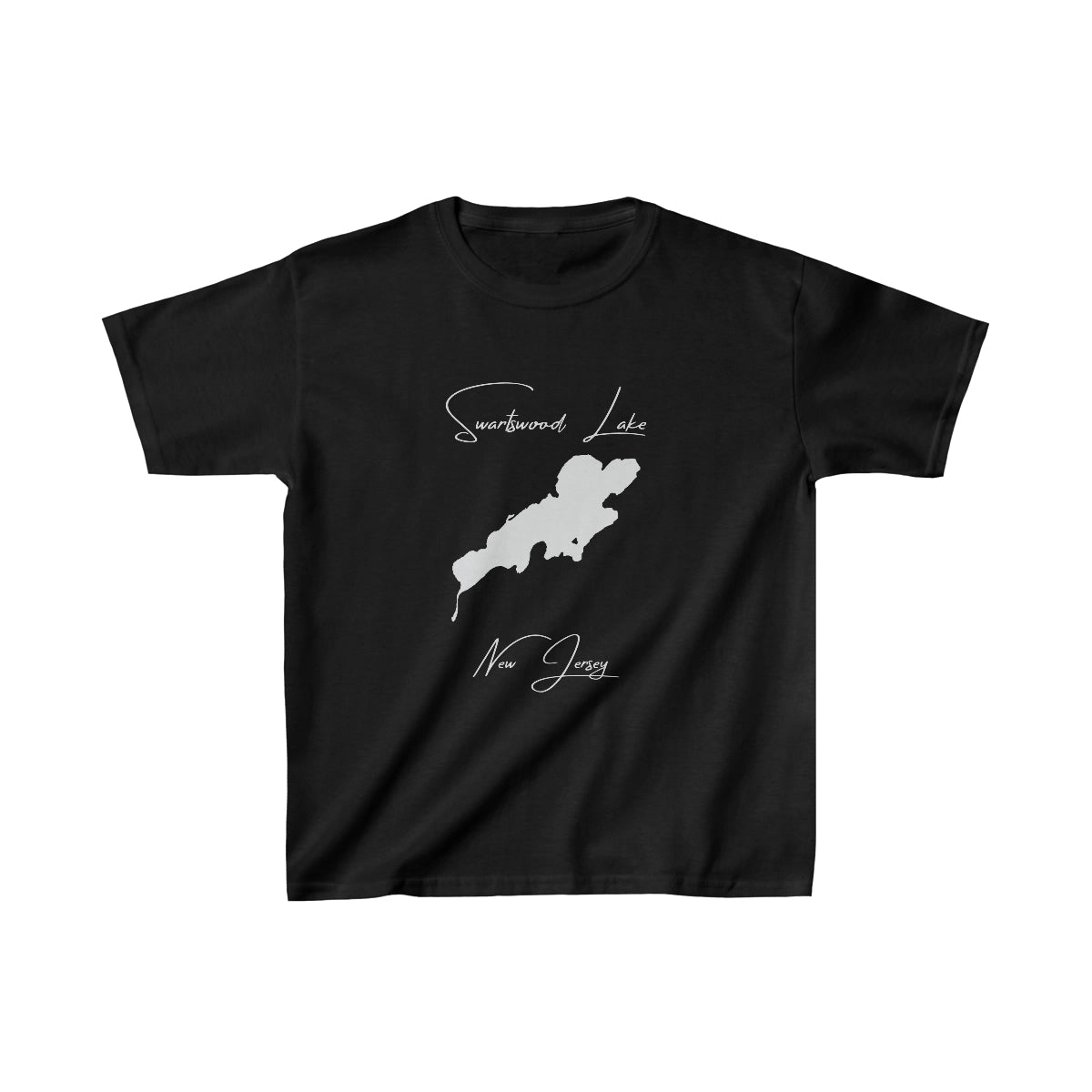 New  Jersey  Swartswood  Lake  Youth  T-shirt  front  position  view  from  front  black.webp