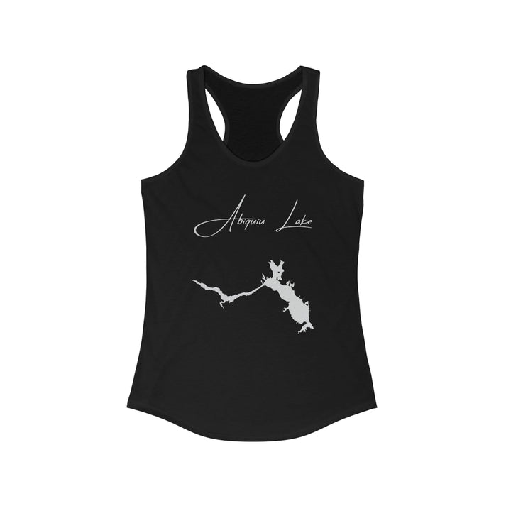 New  Mexico  Abiquiu  Lake  Racerback-Tank  front  position  view  from  front  solid  black.webp