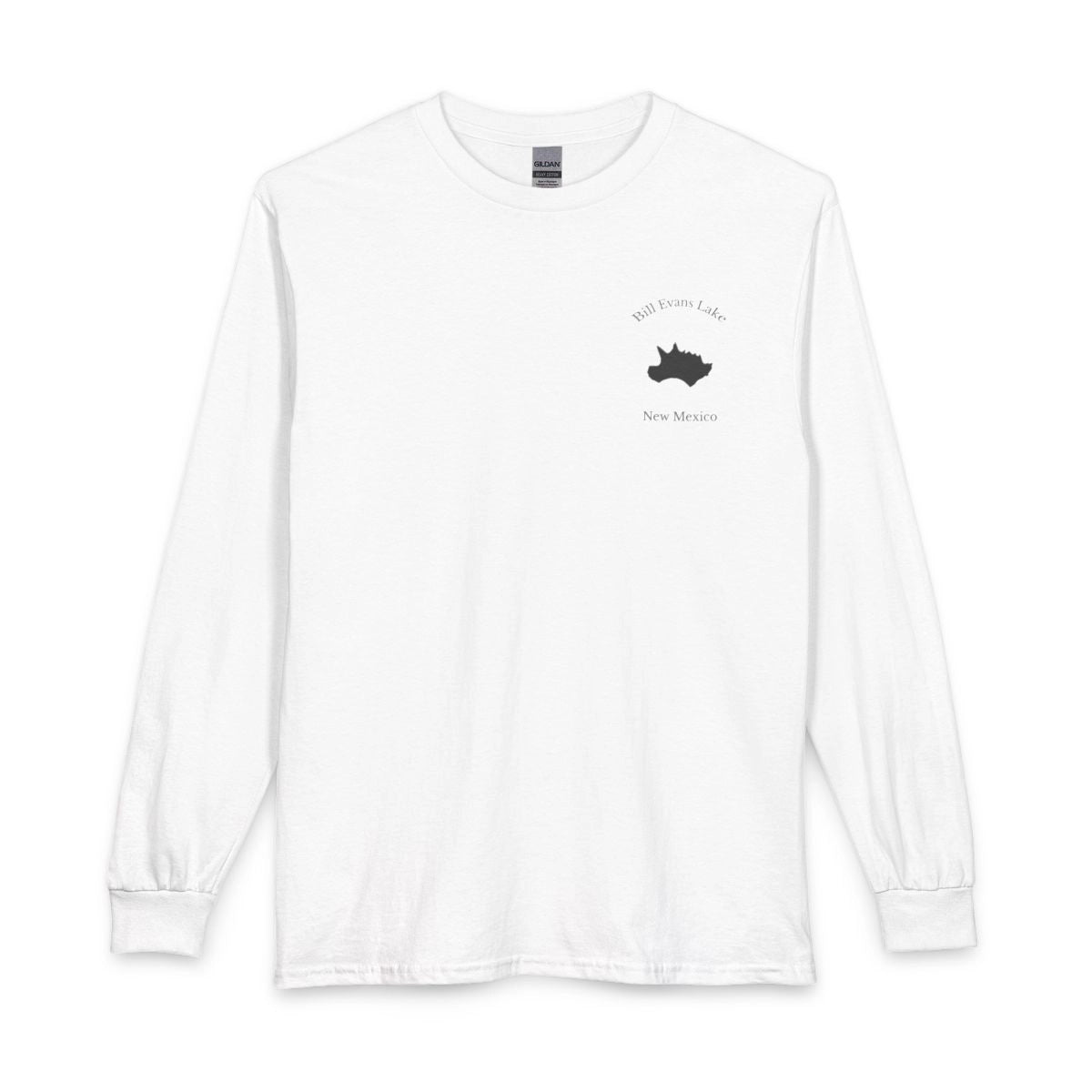 New  Mexico  Bill  Evans  Lake  Long  Sleeve  Fishing  T-shirt  front  position  view  from  front  white.webp
