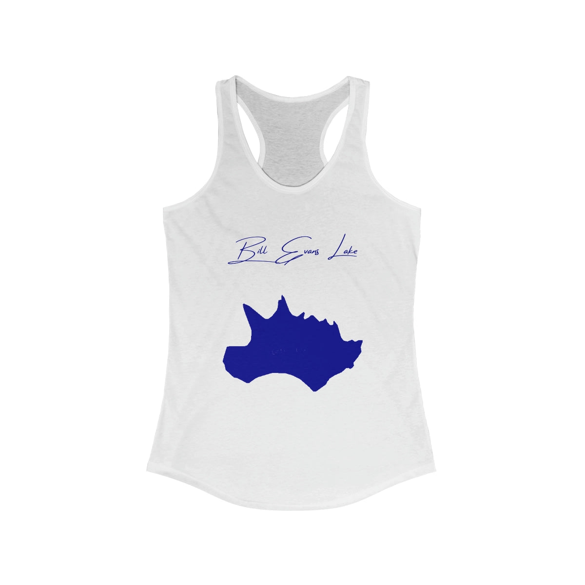 New  Mexico  Bill  Evans  Lake  Racerback-Tank  front  position  view  from  front  solid  white.webp