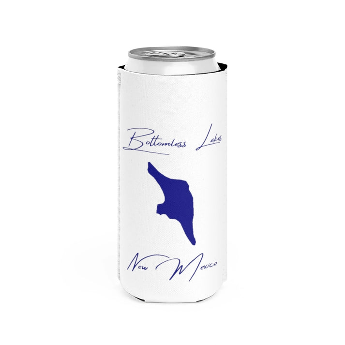 New  Mexico  Bottomless  Lakes  Slim  Can  Koozie  front  position  view  from  front  white.webp