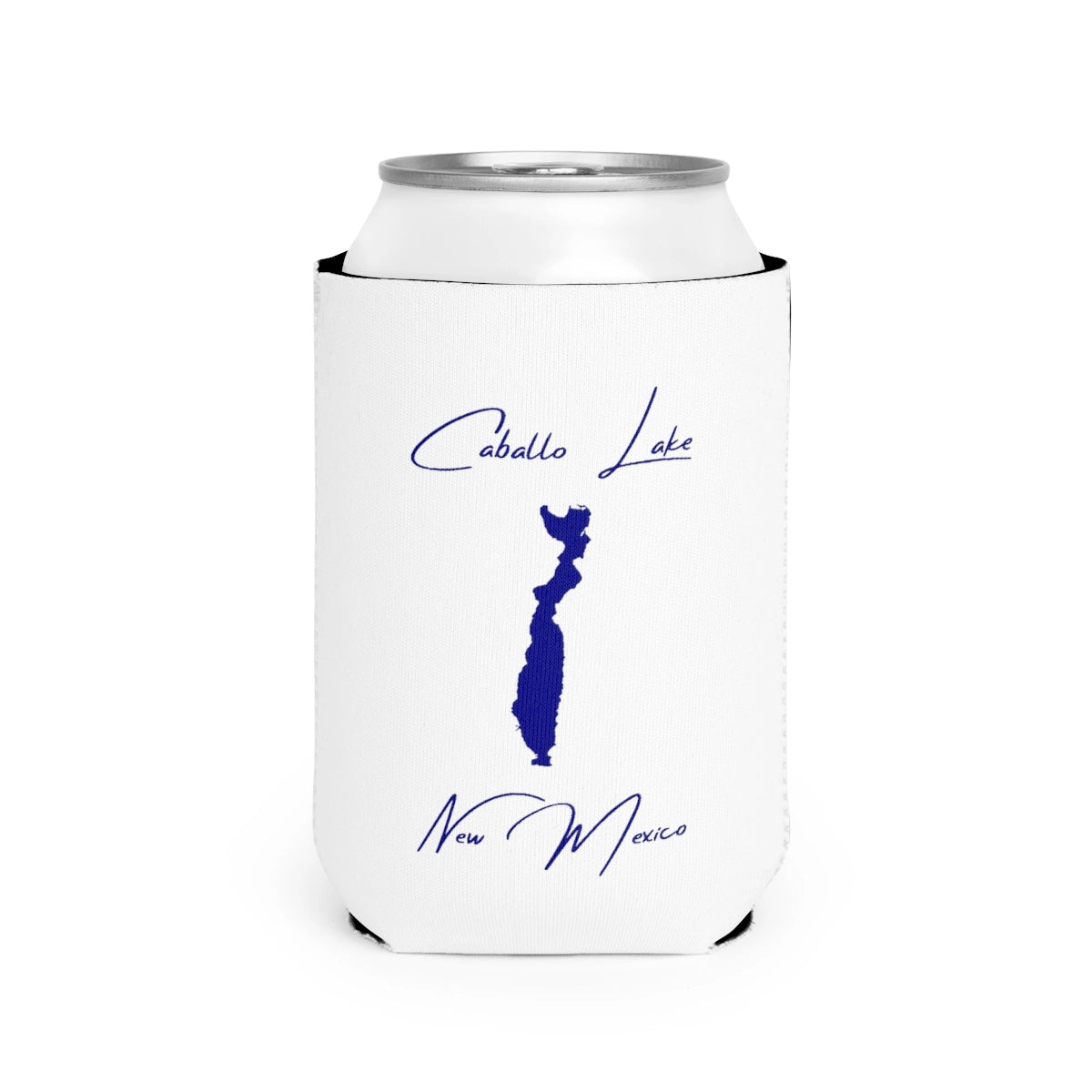 New  Mexico  Caballo  Lake  Can  Koozie  front  position  view  from  front-2  white.webp