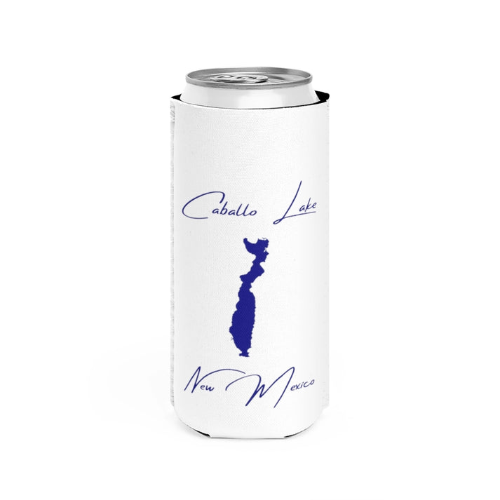New  Mexico  Caballo  Lake  Slim  Can  Koozie  front  position  view  from  front  white.webp