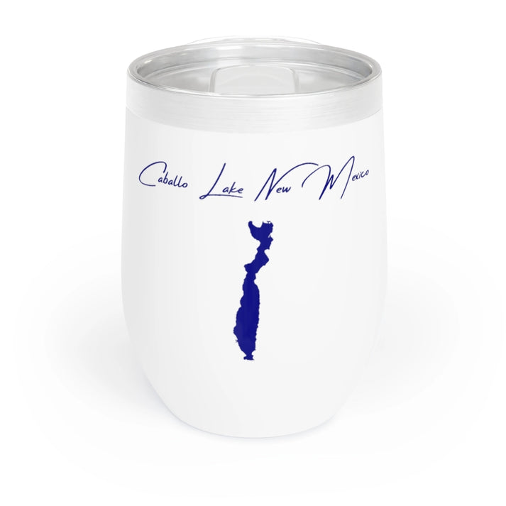 New  Mexico  Caballo  Lake  Wine  Tumbler  front  position  view  from  front  white.webp