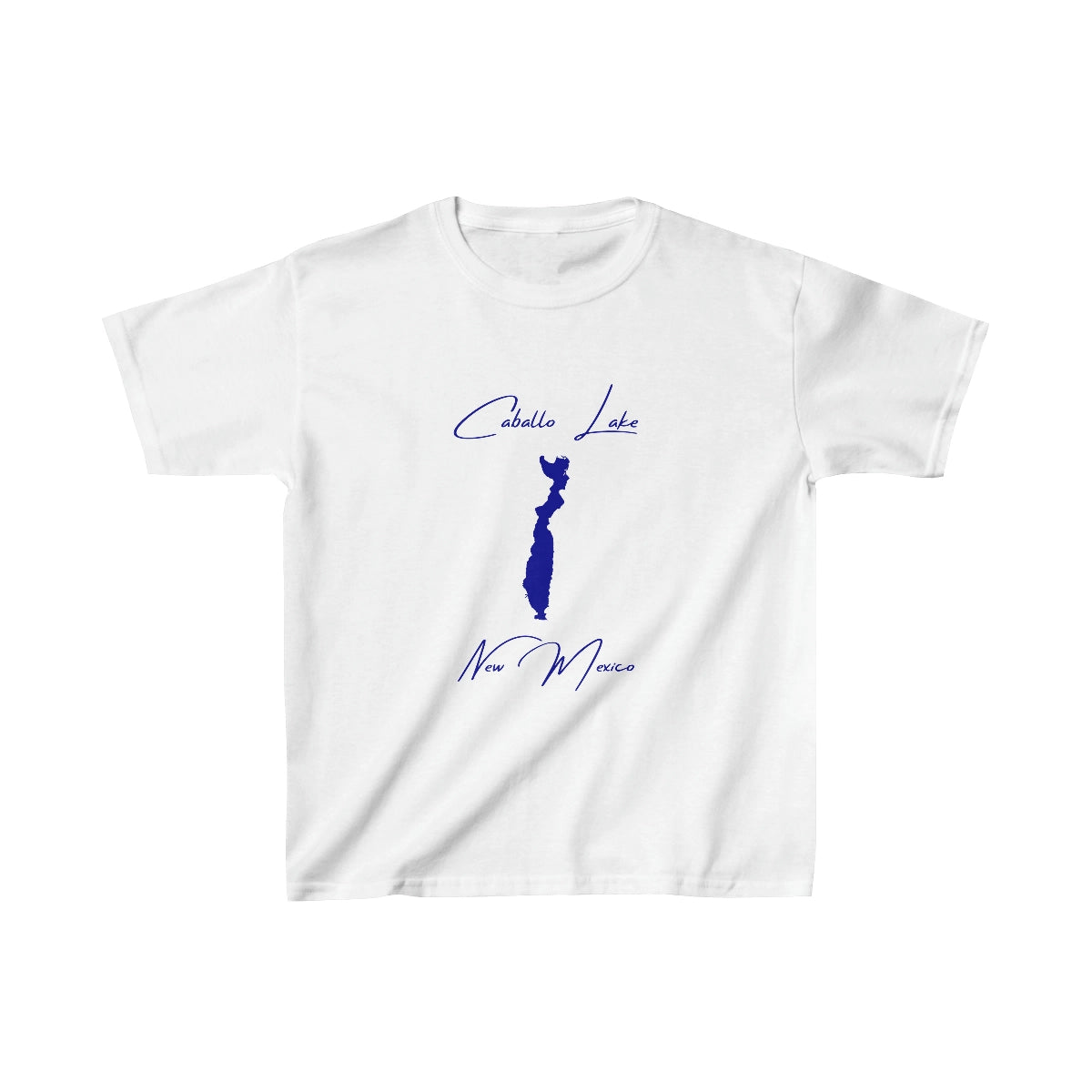 New  Mexico  Caballo  Lake  Youth  T-shirt  front  position  view  from  front  white.webp