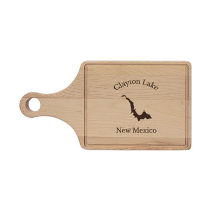 New  Mexico  Clayton  Lake  Engraved  Cutting  Board  front  position  view  from  front  maple.webp