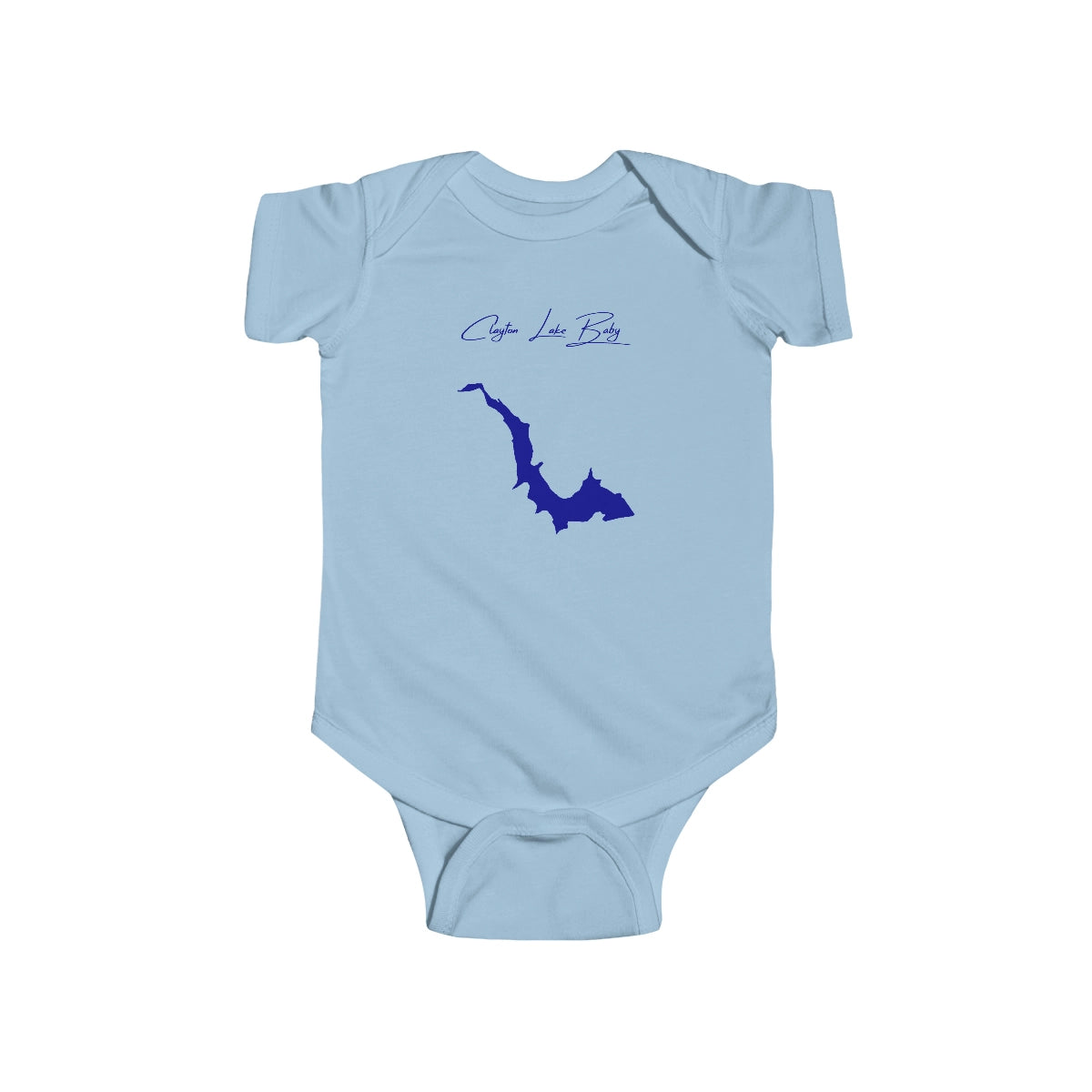 New  Mexico  Clayton  Lake  Onesie  front  position  view  from  front  light  blue.webp