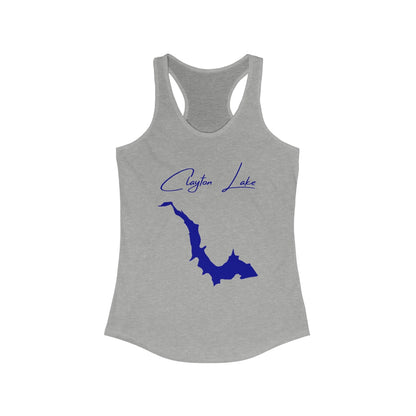 New  Mexico  Clayton  Lake  Racerback-Tank  front  position  view  from  front  heather  grey.webp