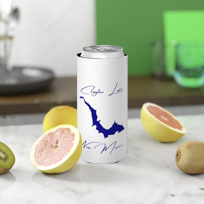 New  Mexico  Clayton  Lake  Slim  Can  Koozie  front  position  view  from  context-2  white.webp