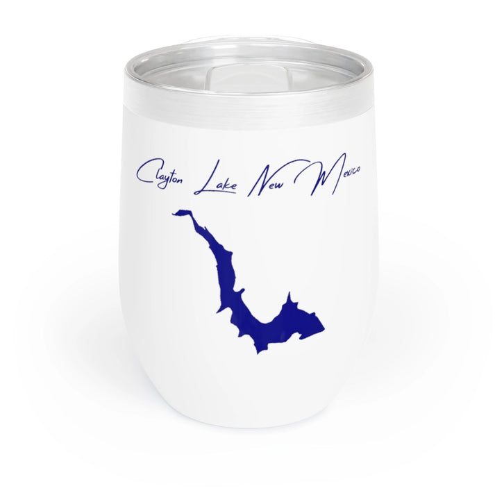 New  Mexico  Clayton  Lake  Wine  Tumbler  front  position  view  from  front  white.webp