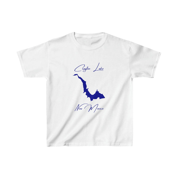 New  Mexico  Clayton  Lake  Youth  T-shirt  front  position  view  from  front  white.webp