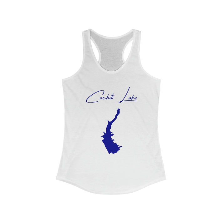 New  Mexico  Cochiti  Lake  Racerback-Tank  front  position  view  from  front  solid  white.webp