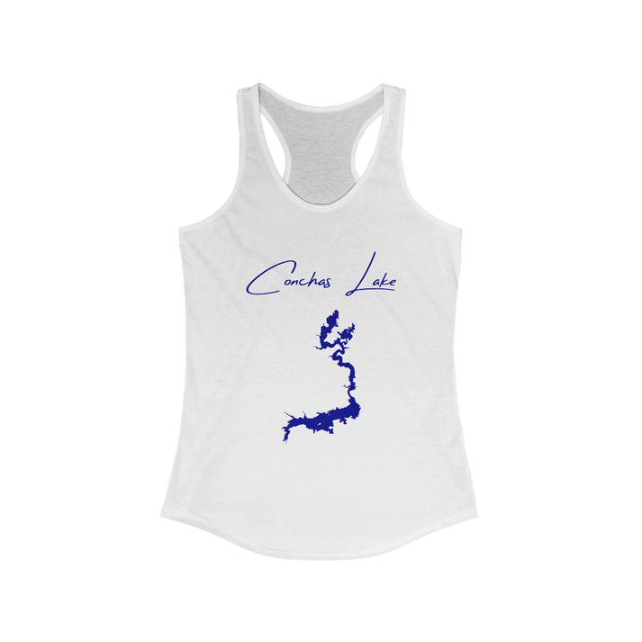 New  Mexico  Conchas  Lake  Racerback-Tank  front  position  view  from  front  solid  white.webp