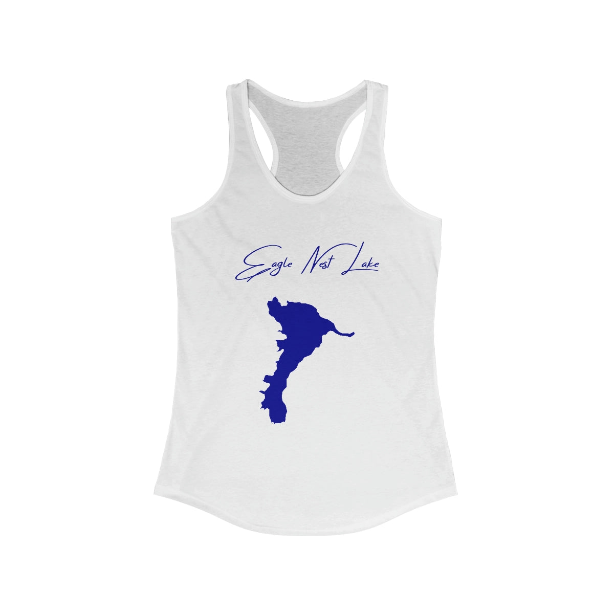 New  Mexico  Eagle  Nest  Lake  Racerback-Tank  front  position  view  from  front  solid  white.webp