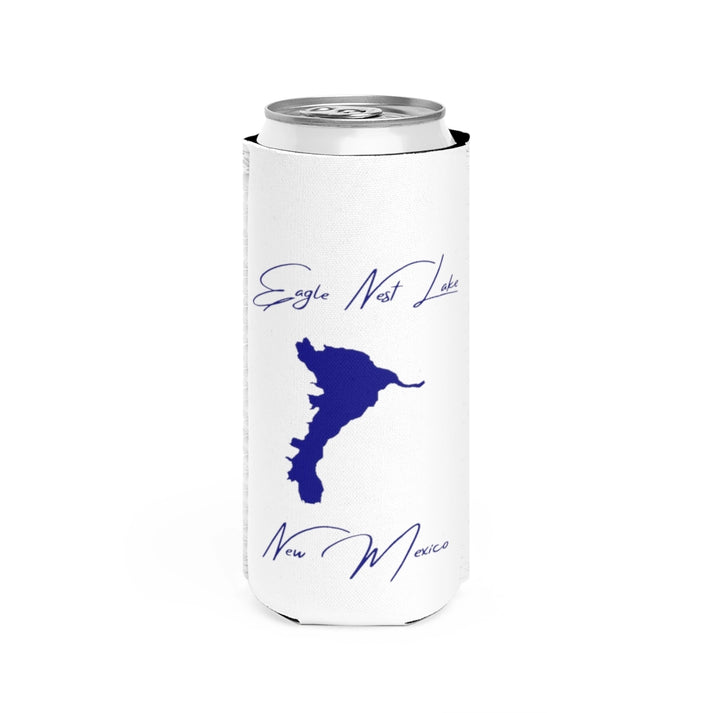 New  Mexico  Eagle  Nest  Lake  Slim  Can  Koozie  front  position  view  from  front  white.webp