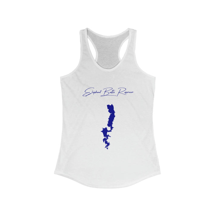 New  Mexico  Elephant  Butte  Reservoir  Racerback-Tank  front  position  view  from  front  solid  white.webp