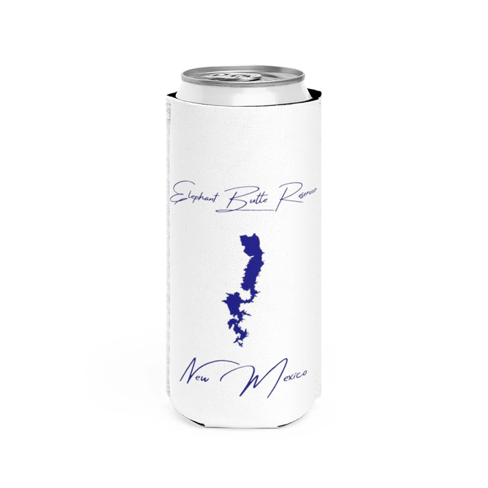 New  Mexico  Elephant  Butte  Reservoir  Slim  Can  Koozie  front  position  view  from  front  white.webp