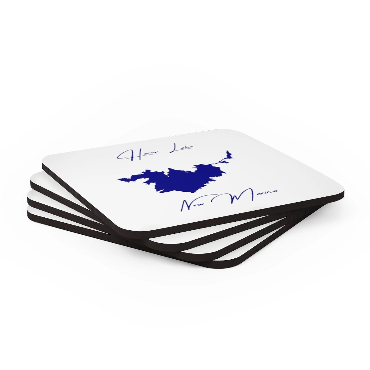 New  Mexico  Heron  Lake  Coaster  Set  front  position  view  from  stacked  3.75  x  3.75.webp