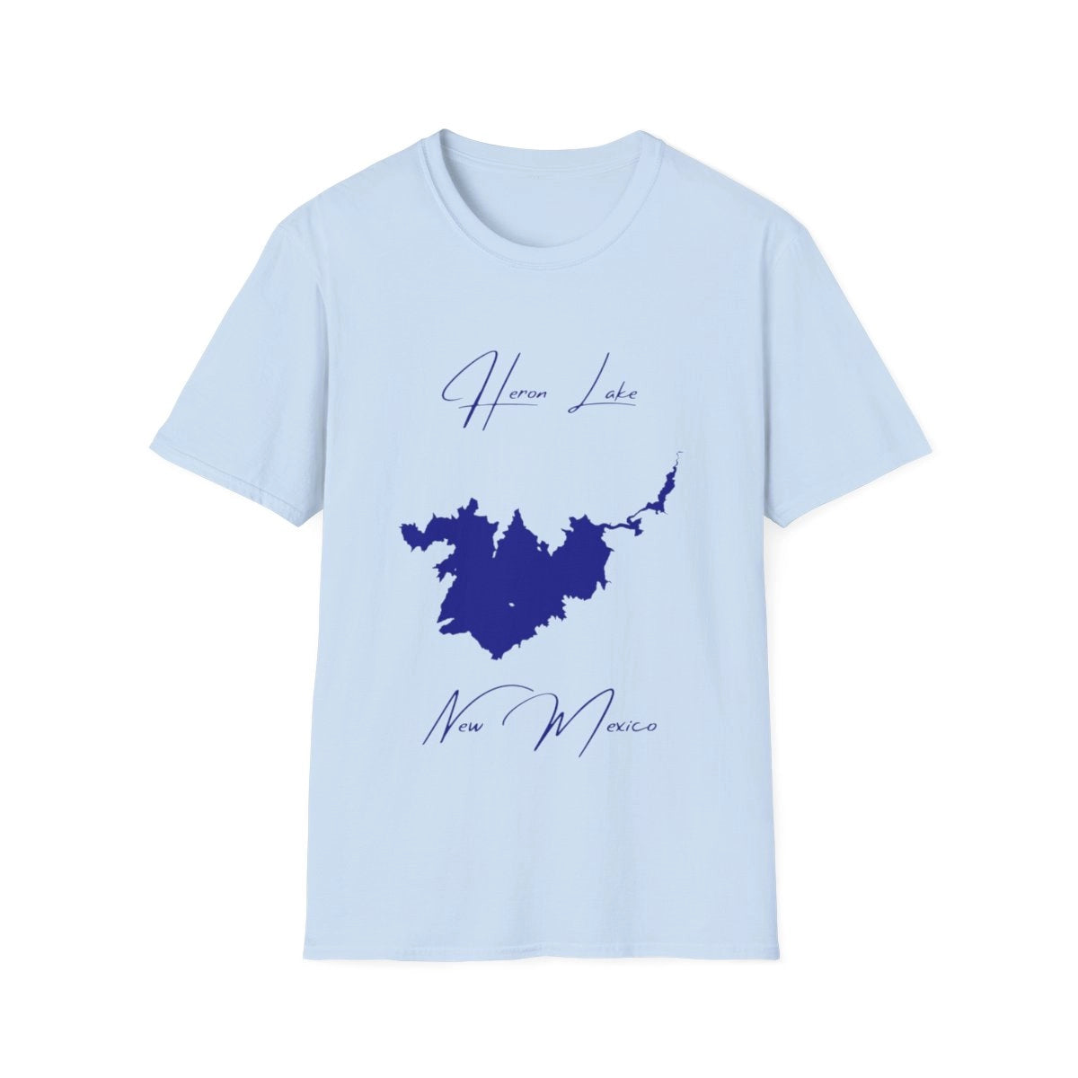 New  Mexico  Heron  Lake  T-shirt  front  position  view  from  front  light  blue.webp