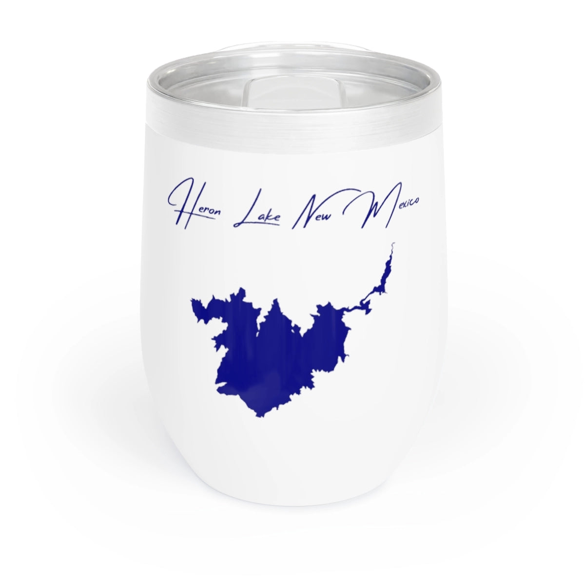 New  Mexico  Heron  Lake  Wine  Tumbler  front  position  view  from  front  white.webp