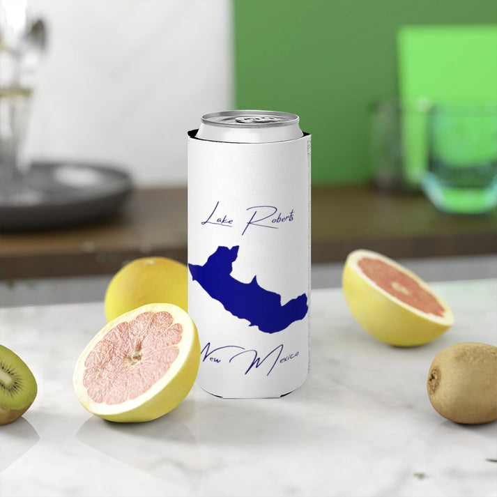 New  Mexico  Lake  Roberts  Slim  Can  Koozie  front  position  view  from  context-2  white.webp