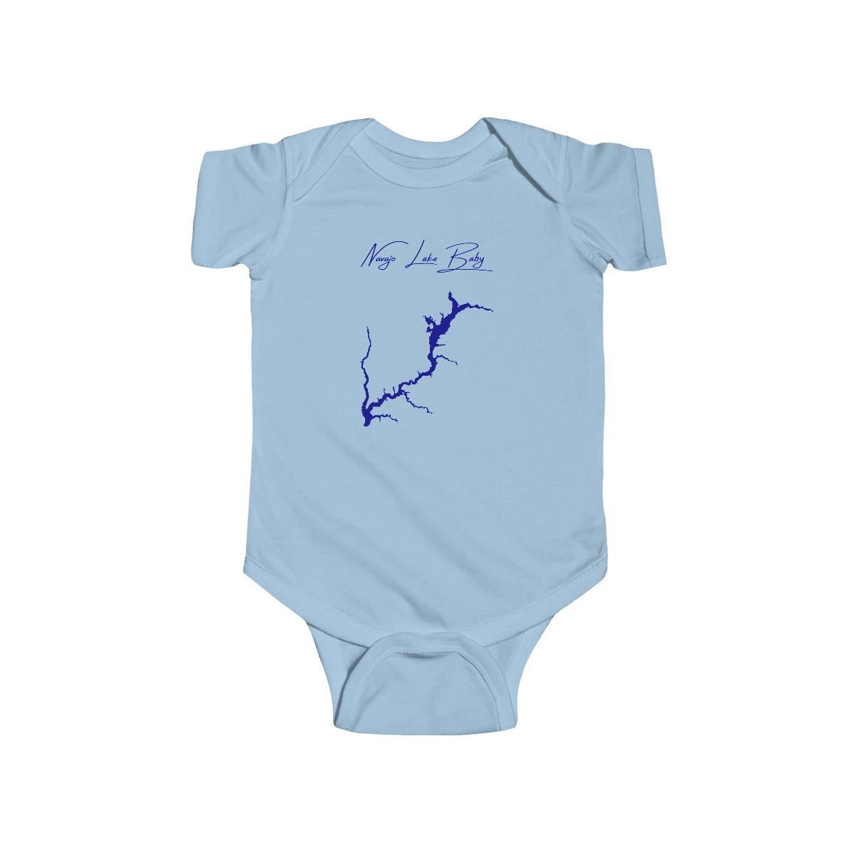 New  Mexico  Navajo  Lake  Onesie  front  position  view  from  front  light  blue.webp