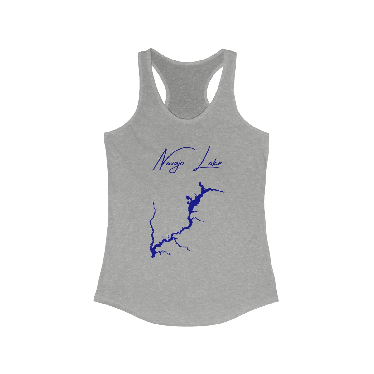 New  Mexico  Navajo  Lake  Racerback-Tank  front  position  view  from  front  heather  grey.webp