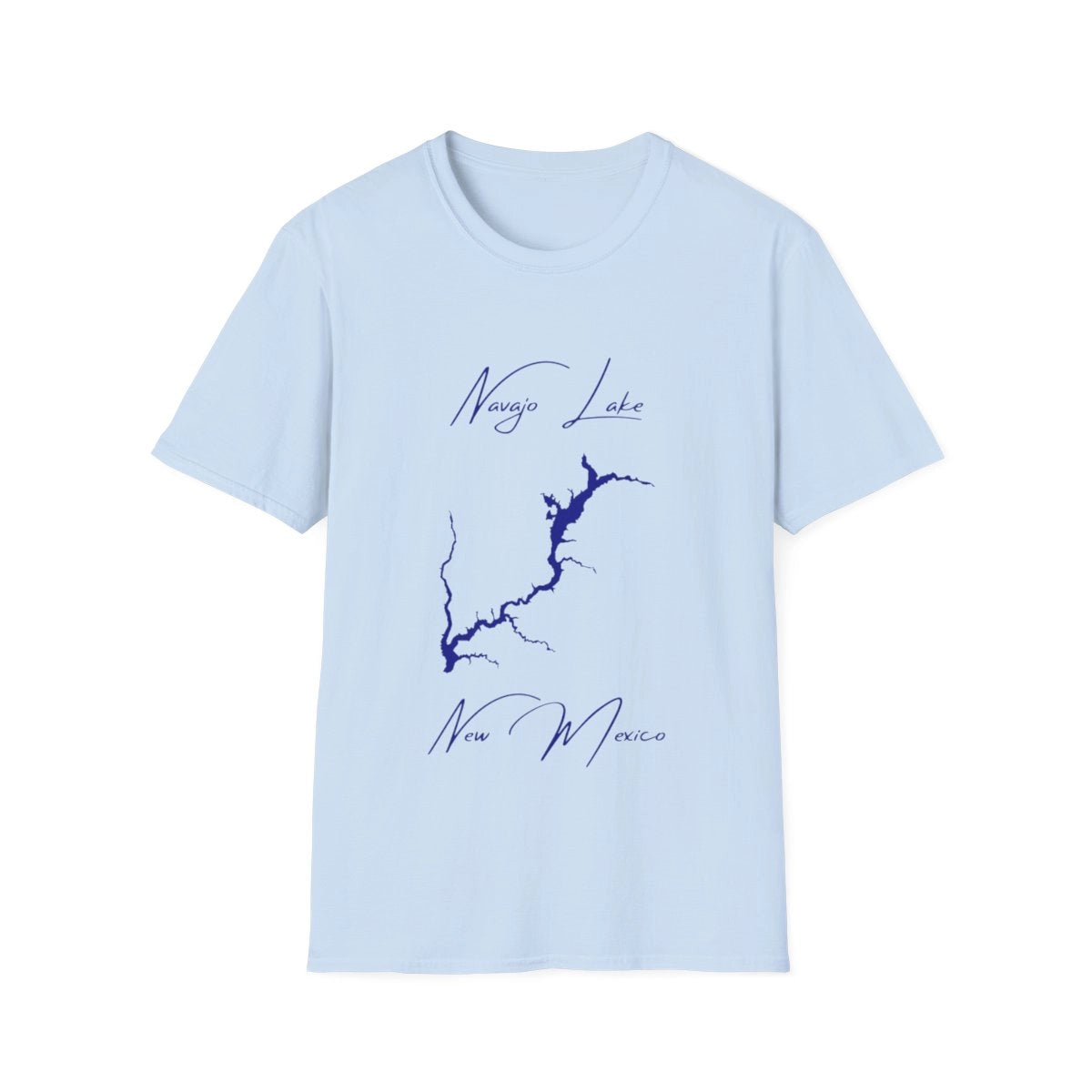New  Mexico  Navajo  Lake  T-shirt  front  position  view  from  front  light  blue.webp