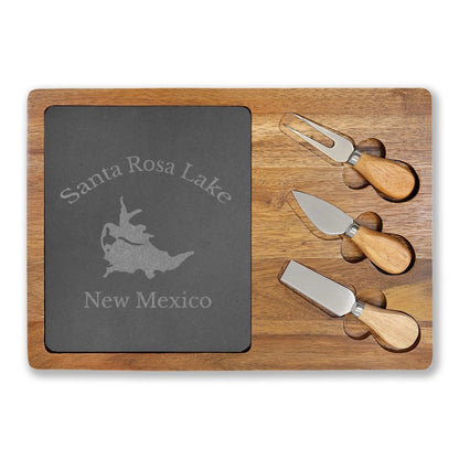 New  Mexico  Santa  Rosa  Lake  Engraved  Charcuterie  Board  other  position  view  from  front  13  3  4  x  9  3  4.webp
