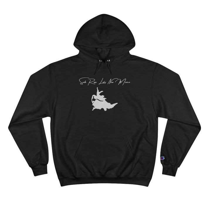 New  Mexico  Santa  Rosa  Lake  Hoodie  front  position  view  from  front  black.webp