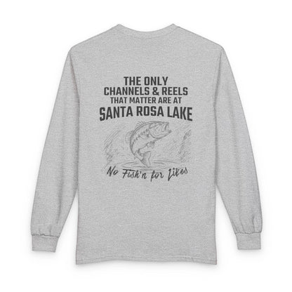 New  Mexico  Santa  Rosa  Lake  Long  Sleeve  Fishing  T-shirt  back  position  view  from  back  sport  grey.webp