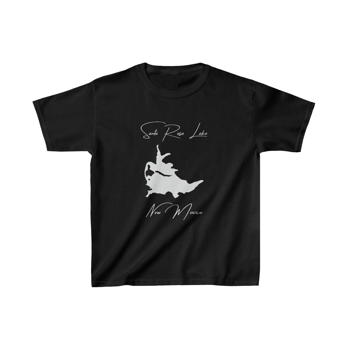 New  Mexico  Santa  Rosa  Lake  Youth  T-shirt  front  position  view  from  front  black.webp