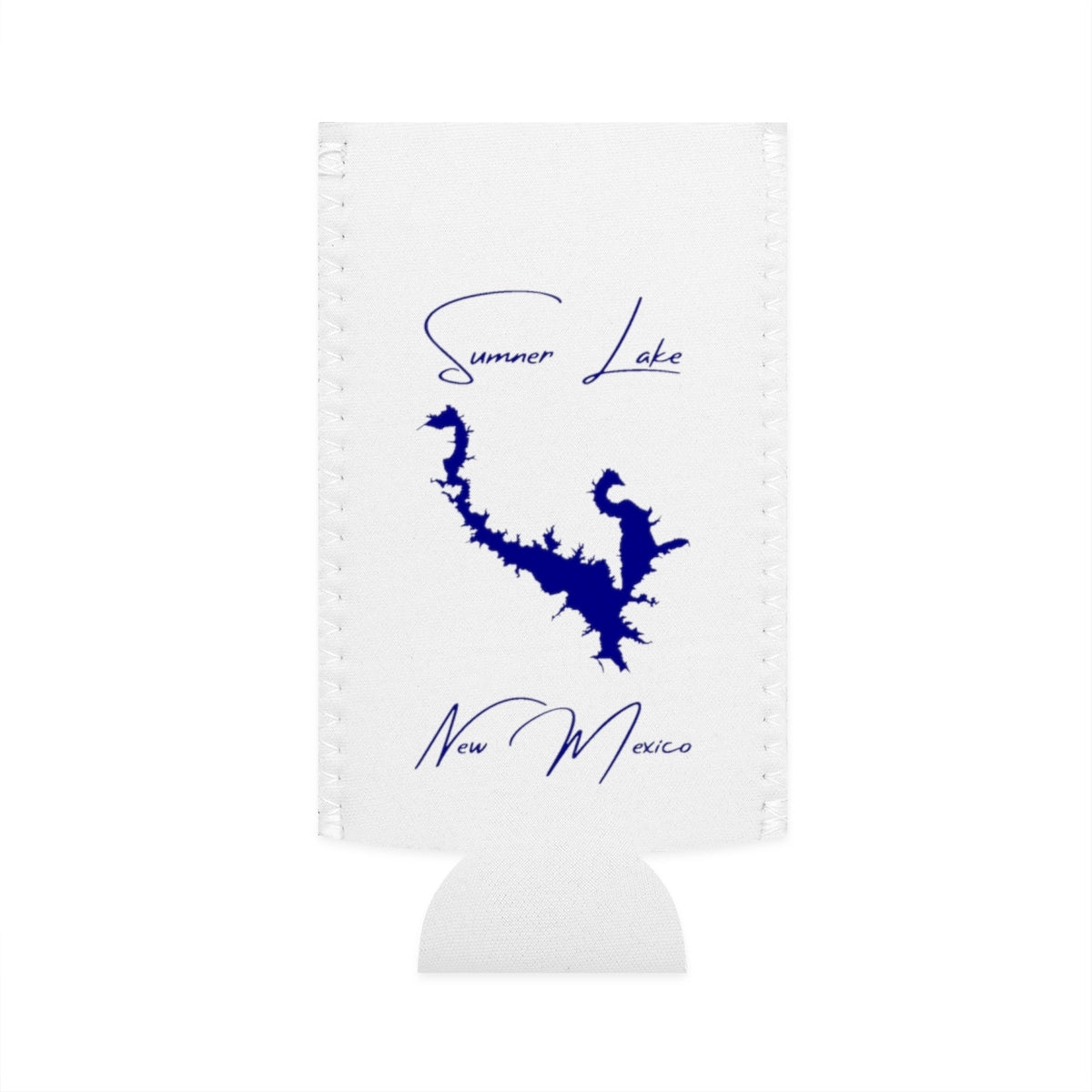 New  Mexico  Sumner  Lake  Slim  Can  Koozie  front  position  view  from  flat-front  white.webp