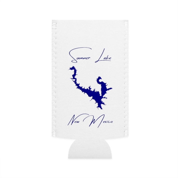 New  Mexico  Sumner  Lake  Slim  Can  Koozie  front  position  view  from  flat-front  white.webp