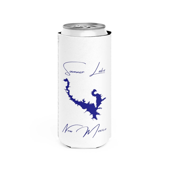 New  Mexico  Sumner  Lake  Slim  Can  Koozie  front  position  view  from  front  white.webp