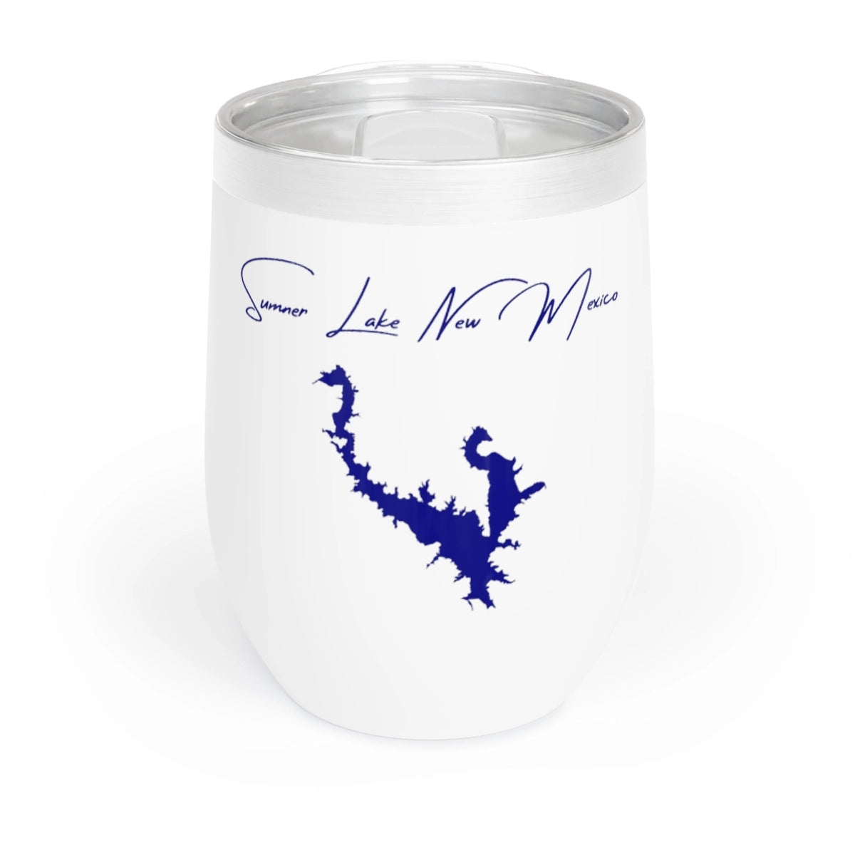 New  Mexico  Sumner  Lake  Wine  Tumbler  front  position  view  from  front  white.webp