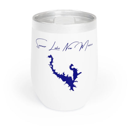 New  Mexico  Sumner  Lake  Wine  Tumbler  front  position  view  from  front  white.webp