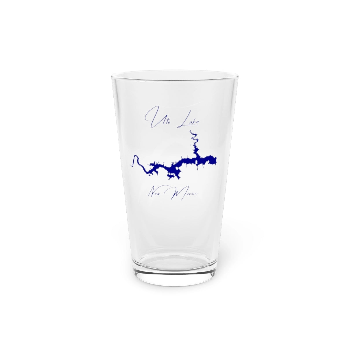 New  Mexico  Ute  Lake  16oz  Pint  Glass  front  position  view  from  front  16oz.webp