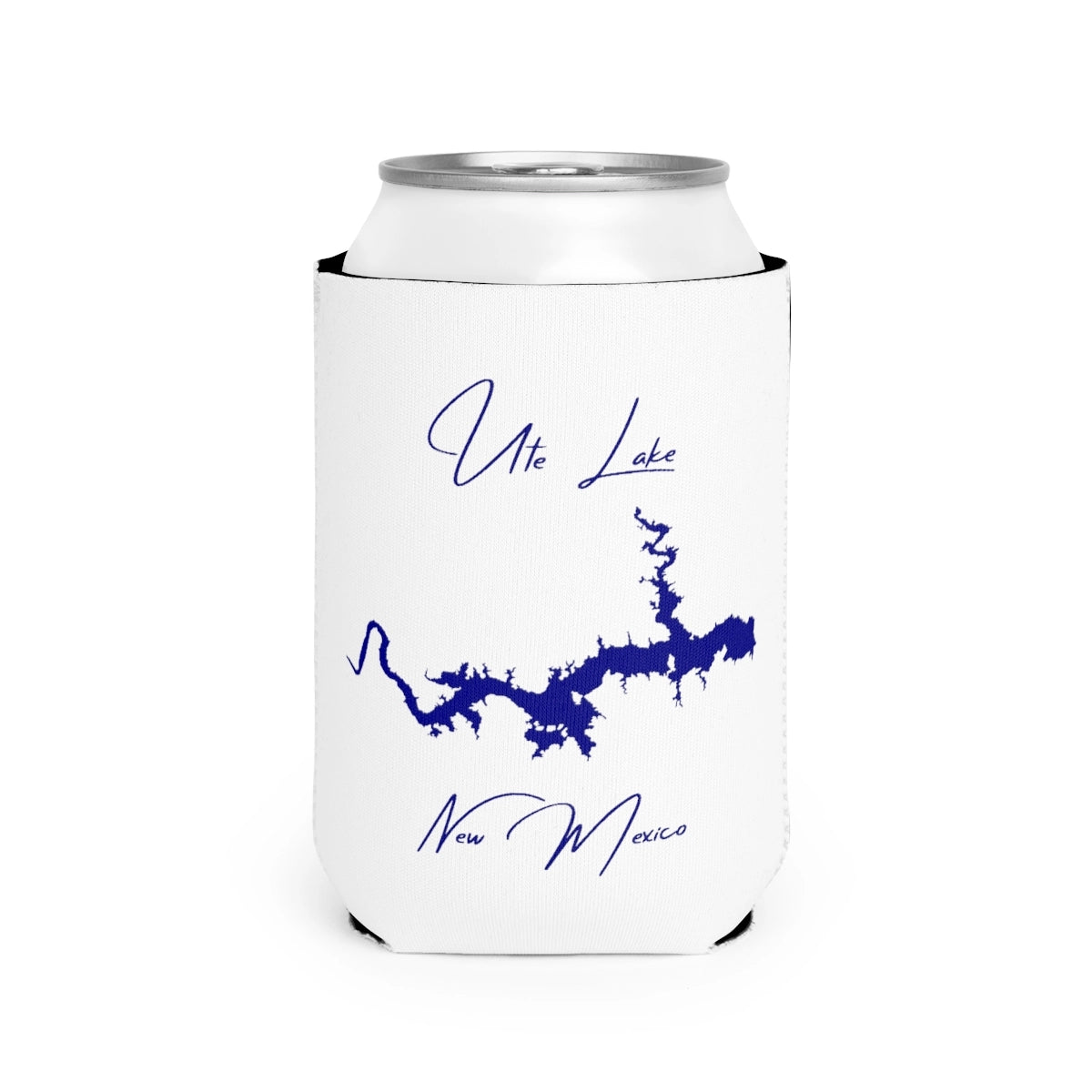 New  Mexico  Ute  Lake  Can  Koozie  front  position  view  from  front-2  white.webp