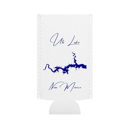 New  Mexico  Ute  Lake  Slim  Can  Koozie  front  position  view  from  flat-front  white.webp