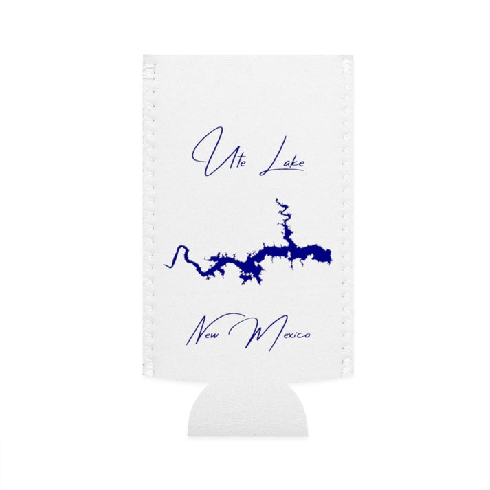 New  Mexico  Ute  Lake  Slim  Can  Koozie  front  position  view  from  flat-front  white.webp