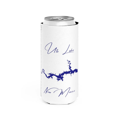 New  Mexico  Ute  Lake  Slim  Can  Koozie  front  position  view  from  front  white.webp