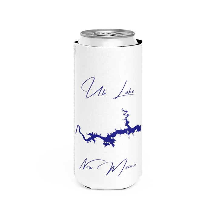 New  Mexico  Ute  Lake  Slim  Can  Koozie  front  position  view  from  front  white.webp