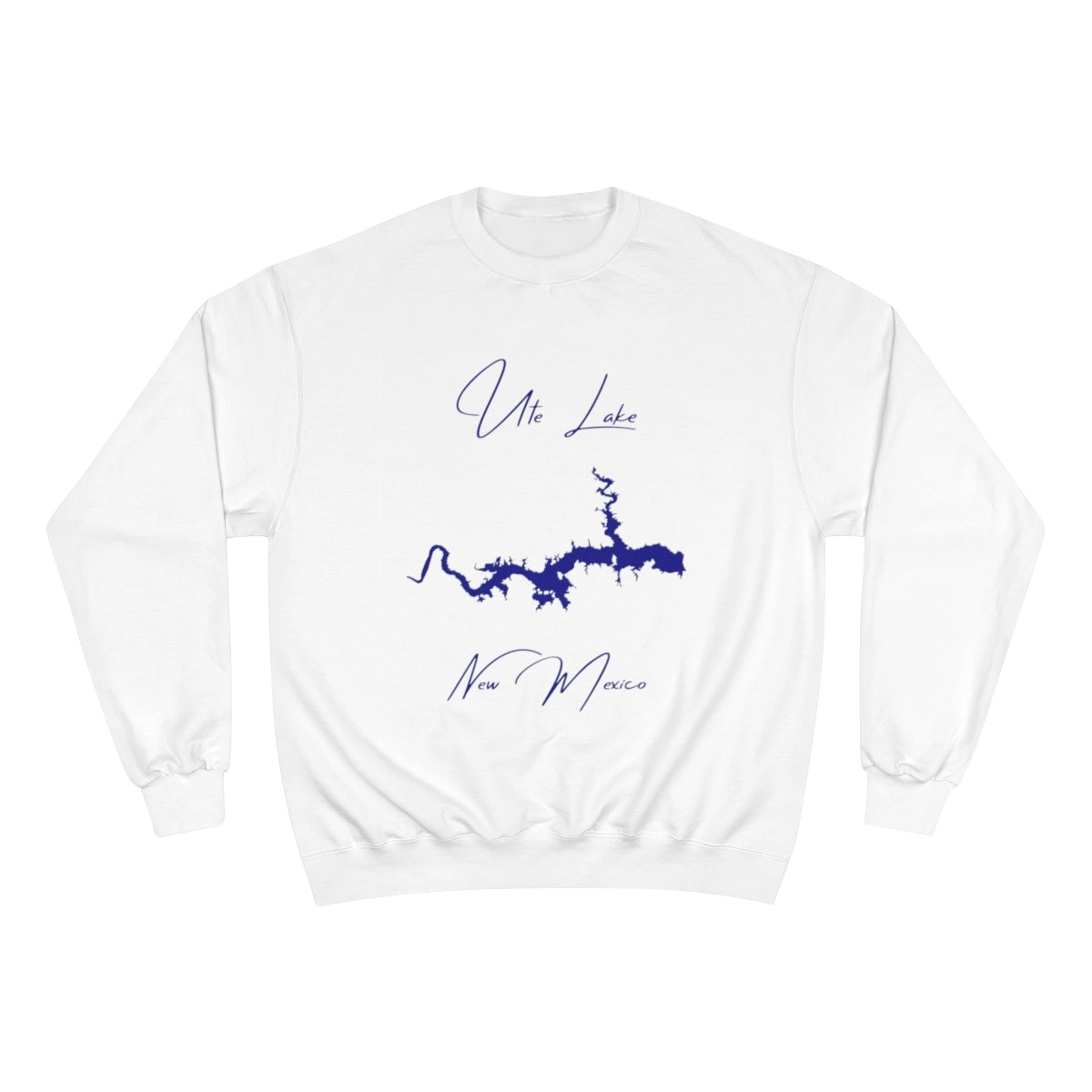 New  Mexico  Ute  Lake  Sweatshirt  front  position  view  from  front  white.webp