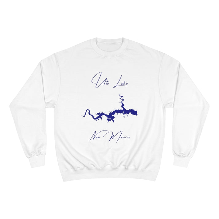 New  Mexico  Ute  Lake  Sweatshirt  front  position  view  from  front  white.webp