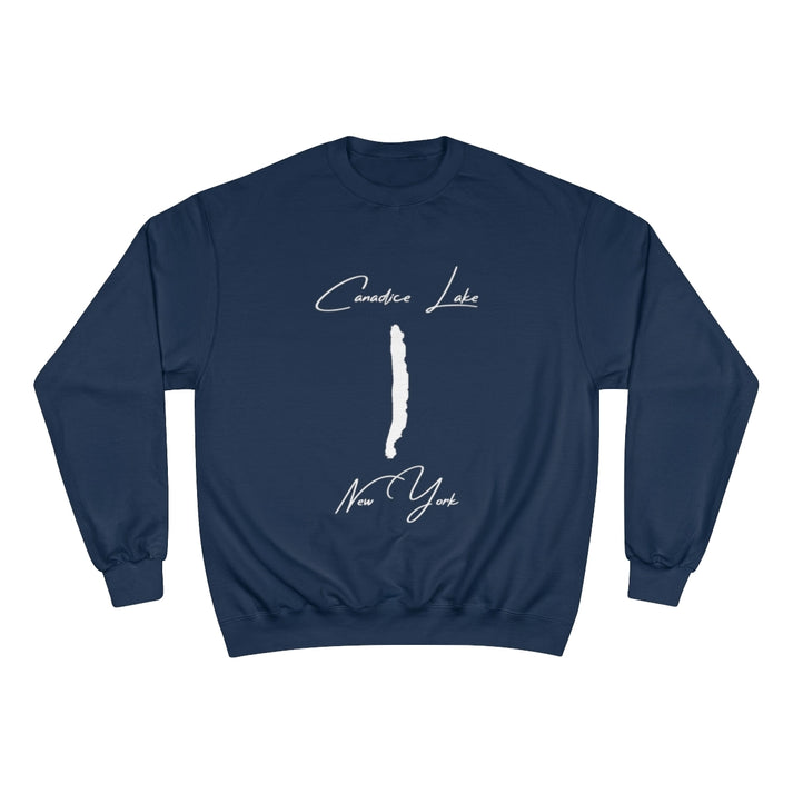 New  York  Canadice  Lake  Sweatshirt  front  position  view  from  front  navy.webp