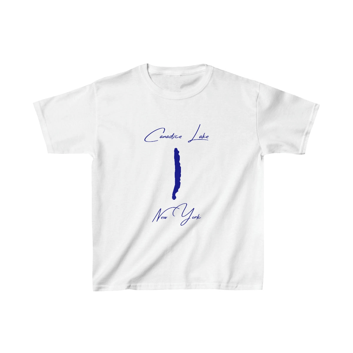 New  York  Canadice  Lake  Youth  T-shirt  front  position  view  from  front  white.webp