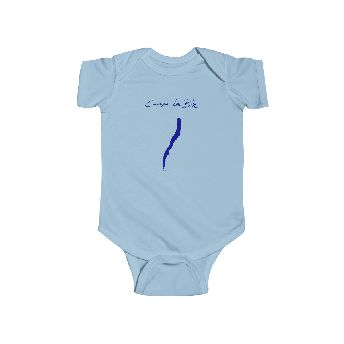 New  York  Canandaigua  Lake  Onesie  front  position  view  from  front  light  blue.webp