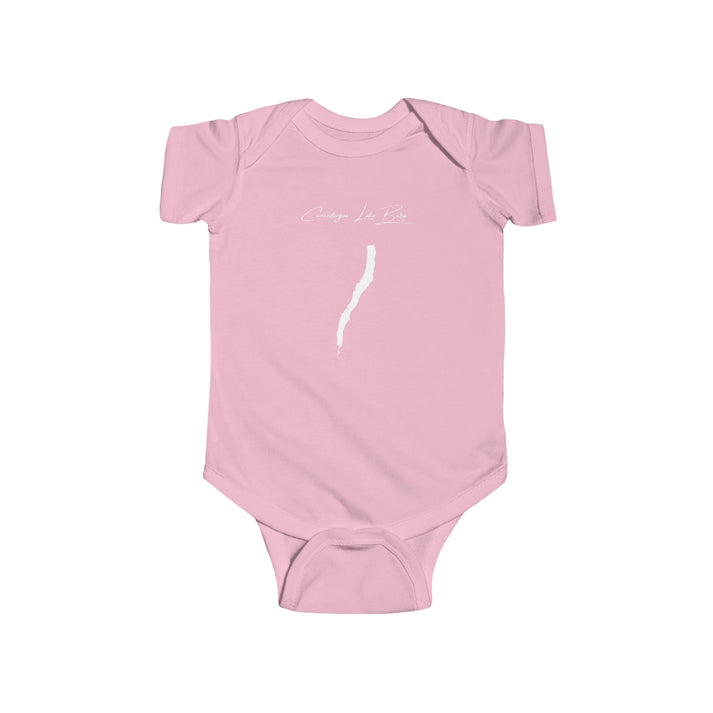 New  York  Canandaigua  Lake  Onesie  front  position  view  from  front  pink.webp